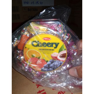 Kẹo mềm Cherry hộp nhựa Lục Giác 170 gam