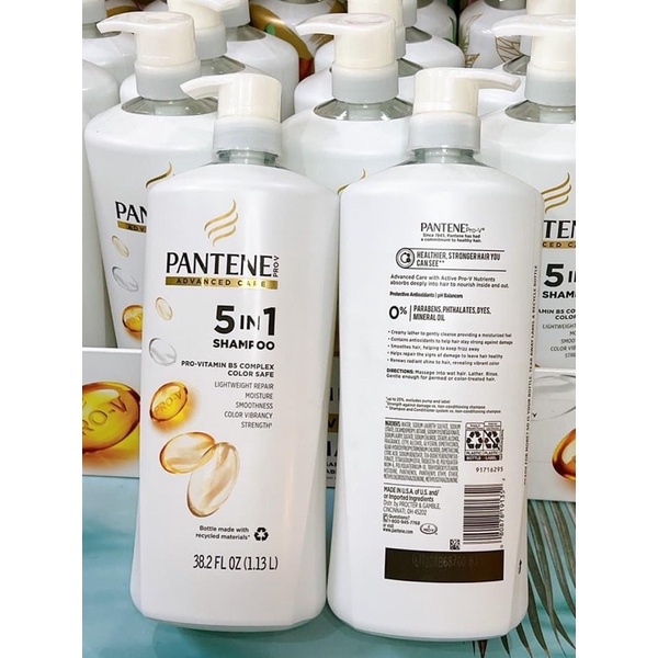 Dầu gội Pantene Advance care ProV Shampoo 5 in 1 (1.13L) Của Mỹ