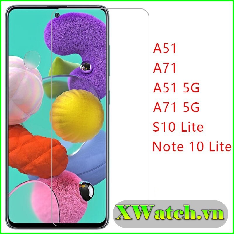 Cường lực SamSung Galaxy Note 10 Lite / S10 Lite / M62 A71 A51 M55 M15 trong suốt