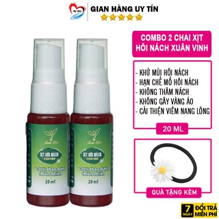 Combo 2 Lọ Xịt Khử Mùi Hôi Nách Xuân Vinh 20ml 💕 Hết Hôi Nách, Mồ Hôi Nách 💕 Không Gây Vàng Áo, Không Bết Dính
