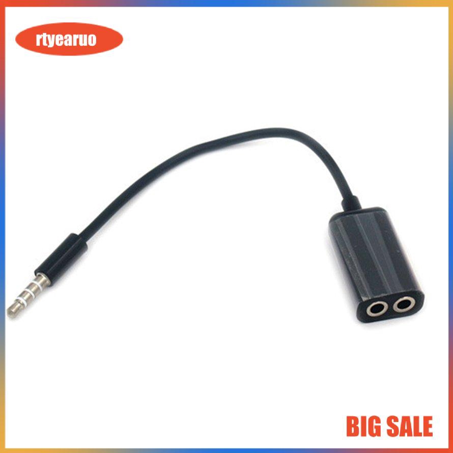 Đầu chia tai nghe 1 sang 2 jack cắm 3.5mm cho Apple iPhone 4 5 5s 6 6S 7 plus iPad iPod laptop