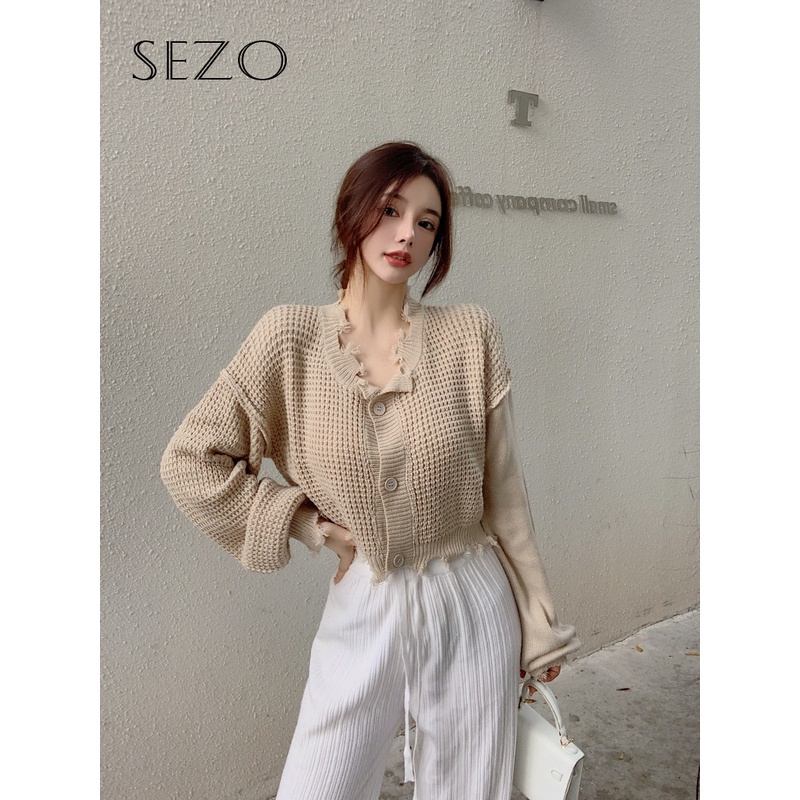 Áo Khoác Cardigan Dệt Kim Tay Dài Cổ Chữ V Phong Cách Hàn Quốc Cho Nữ | BigBuy360 - bigbuy360.vn