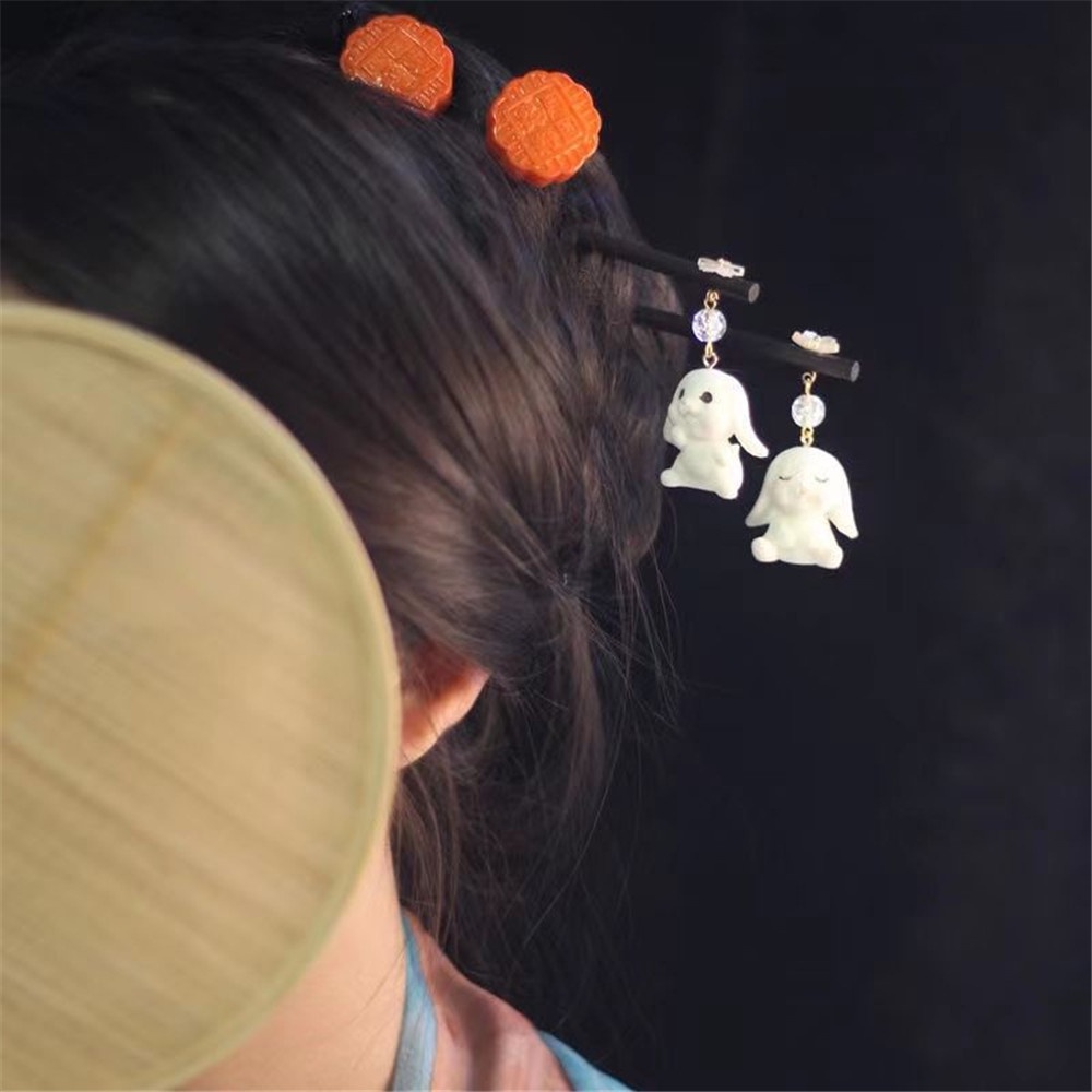 Kẹp Tóc Hình Thỏ/Mèo Hoạt Hình Phong Cách Cổ Điển Thời Trang Mùa Hè Cho Nữ