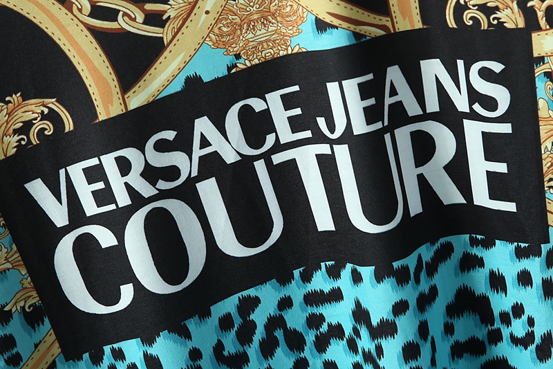 Áo thun nam cổ tròn ngắn tay vải cotton in hình logo Versace thời trang kích thước từ M-3Xl