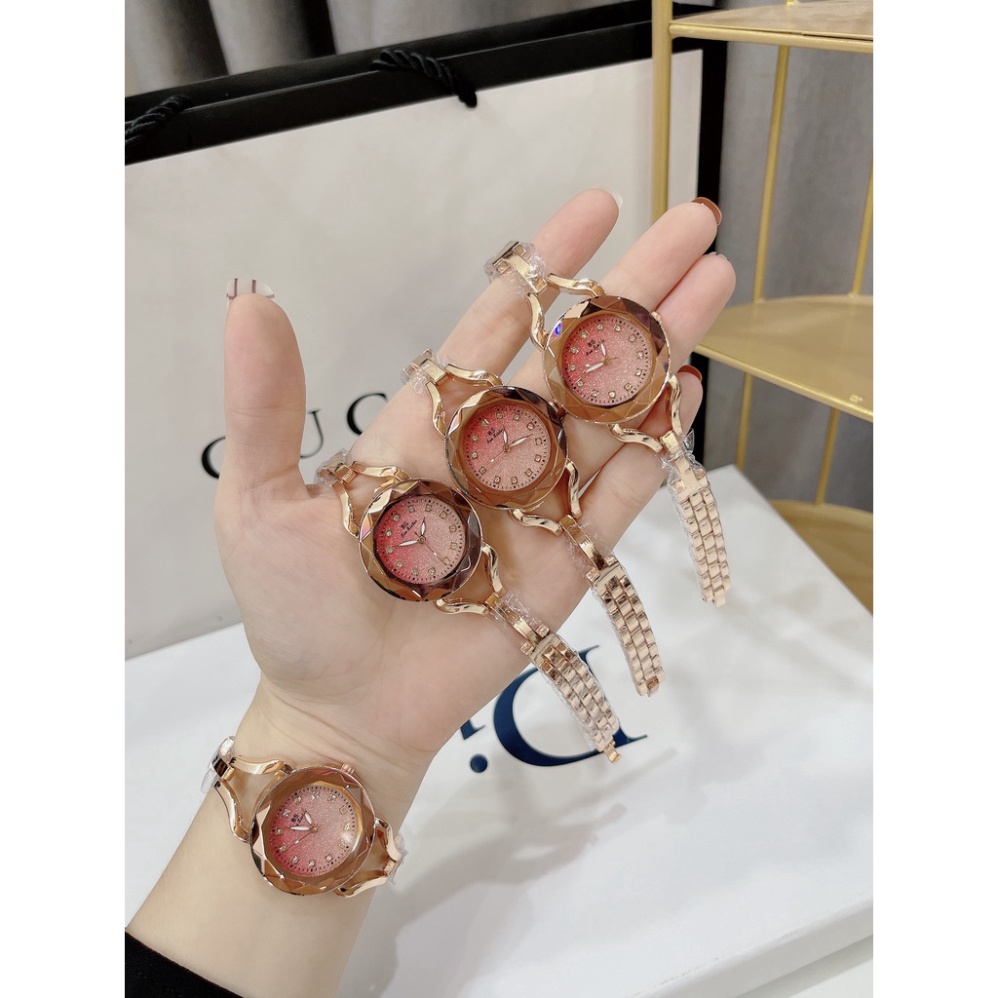 Đồng Hồ Nữ Thời Trang BS BEE SISTER  Dây Kim Loại Cao Cấp Phong Cách Hàn Quốc - Tặng Kèm Hộp , ảnh tự chụp