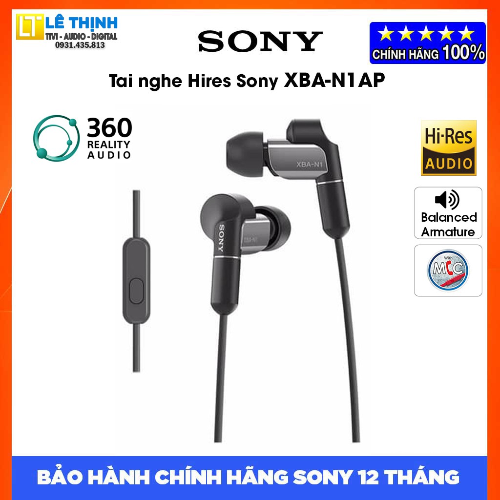 Tai nghe Hires Sony XBA-N1AP | Hãng phân phối | Bảo hành chính hãng 12 tháng toàn quốc