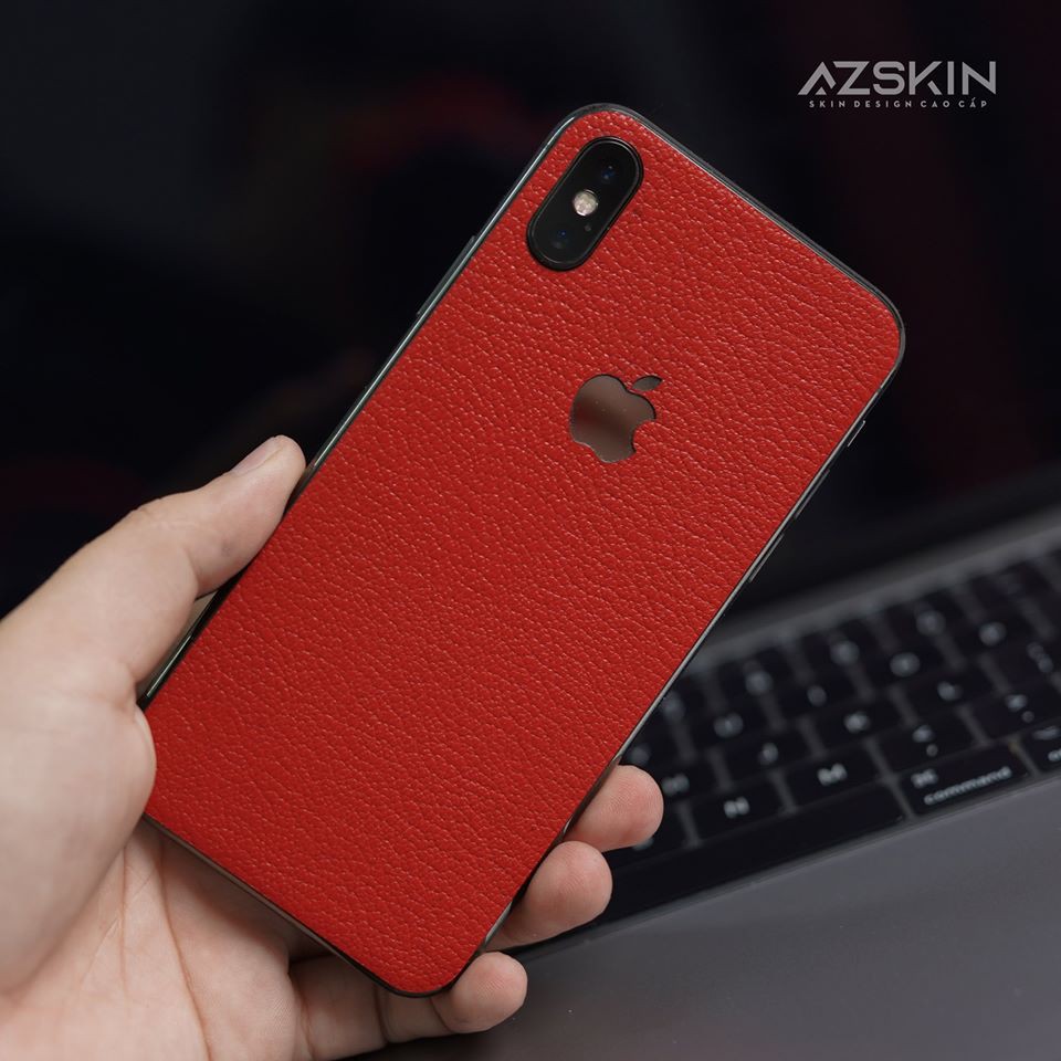 Skin da bò Thật cho iphone 7/8 plus, x, xsmax, 11,11pro, 11pro max Đỏ/12/12pro max