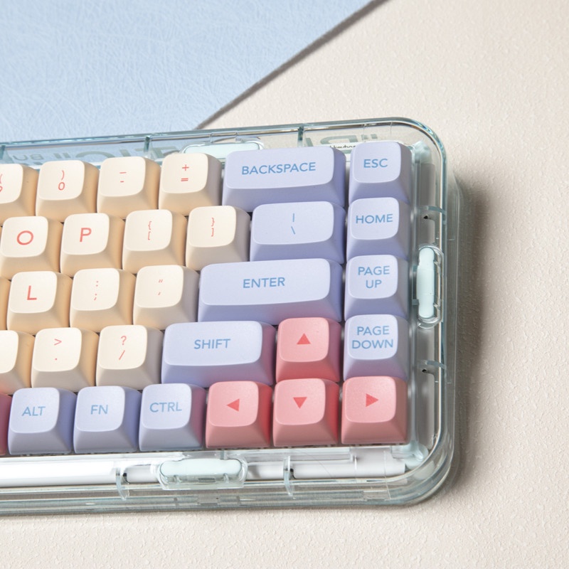 132 Phím Marshmallow Keycap XDA Hồ sơ XDA Màu hồng dễ thương PBT Thuốc nhuộm phụ Bàn phím cơ học Keycap