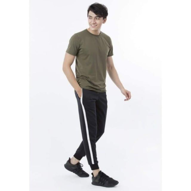 Quần JOGGER 1 LINE bo chân nam nữ BIGSIZE