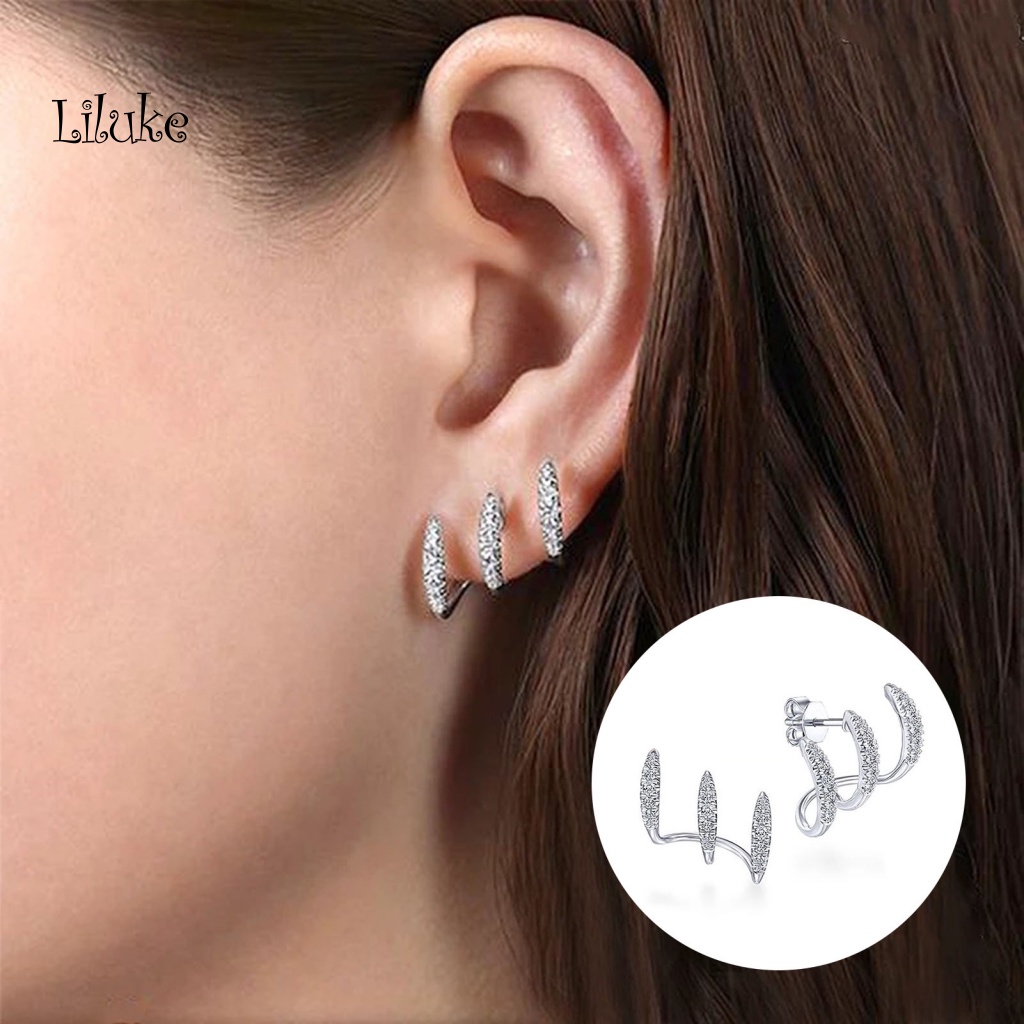 Đôi Khuyên Tai HìNh VòNg Cung LấP LáNh ThờI Trang Cho Nữ