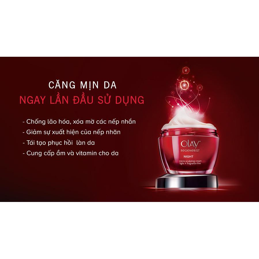 Kem Dưỡng Ban Đêm Ngừa Lão Hóa Olay Regenerist Micro-Sculpting Cream Night 50g