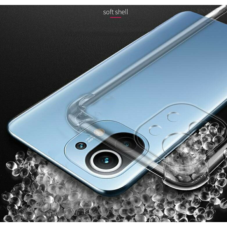 Ốp lưng Xiaomi Mi 11 / Mi 11 5G / 11 Pro / 11 Ultra / 12s Ultra dẻo trong suốt lồi 4 góc chống sốc cao cấp