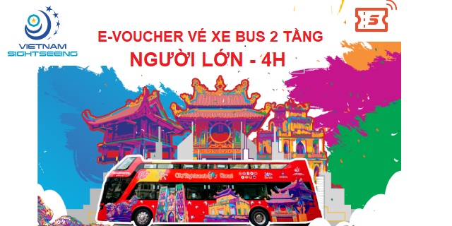 Hà Nội [E-Voucher] Vé xe bus 2 tầng | Người lớn - Tour 4h | Vietnam Sightseeing