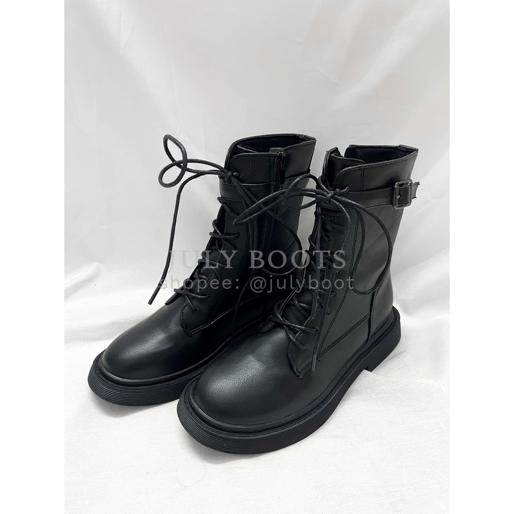 Sẵn 37 Đen - (Có Video Thật) Boots Chiến Binh Có Quai Cổ | BigBuy360 - bigbuy360.vn