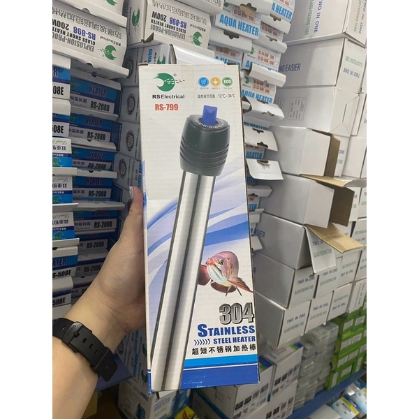 Cây sưởi ấm hồ cá RS Electrical - Sưởi Inox Cho Hồ Cá Cảnh RS-799 An Toàn, Hiệu Quả