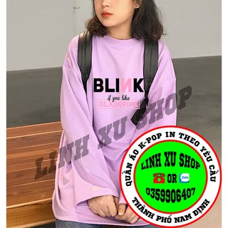 áo sweater màu tím BLACKPINK unisex <60kg in theo yêu cầu