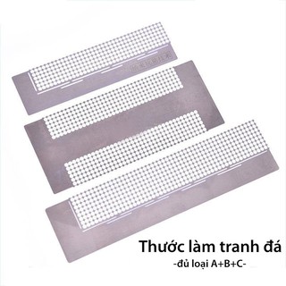 Thước làm tranh đính đá chuyên dụng 240-800 lỗ dài 13cm 30cm hỗ trợ tự làm tranh đính đá