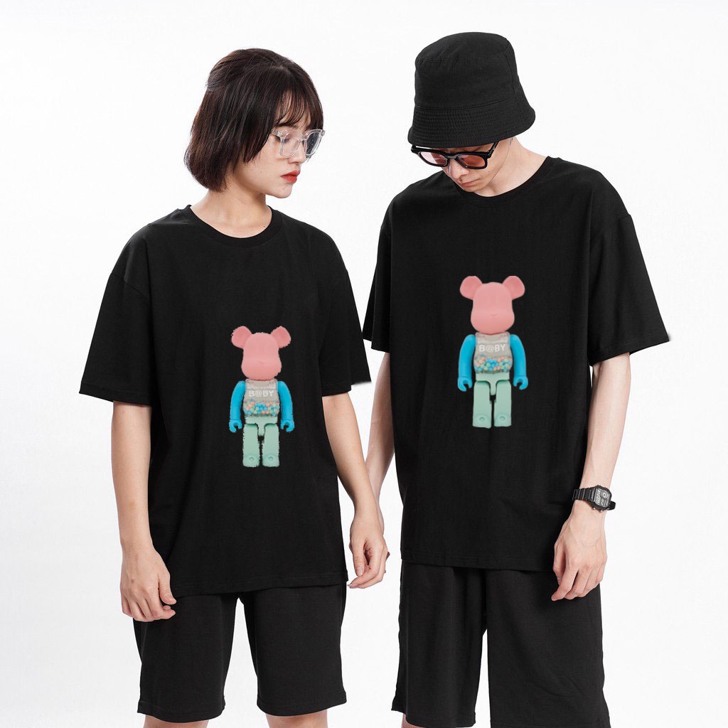 Áo Thun Tay Lỡ From Rộng BearBrick, Áo Phông Nam Nữ Tay Lỡ Unisex - BEAR02