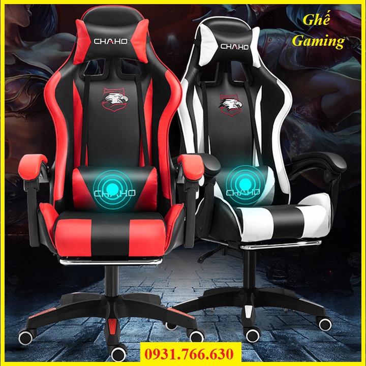 Ghế gaming có massage,Ghế ngồi chơi game xoay 360 độ đẹp và sang trọng