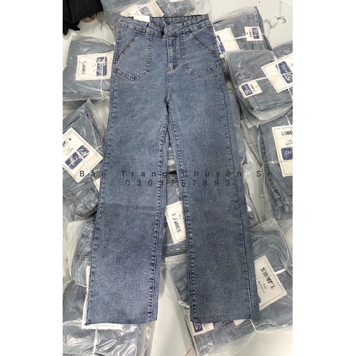 [CÓ ẢNH THẬT] Quần Ống Rộng Jeans Co Dãn- Quần Jeans Suông Chất Đẹp 2 Màu Chất Mỏng Nhẹ Màu Xanh Đậm Nhạt
