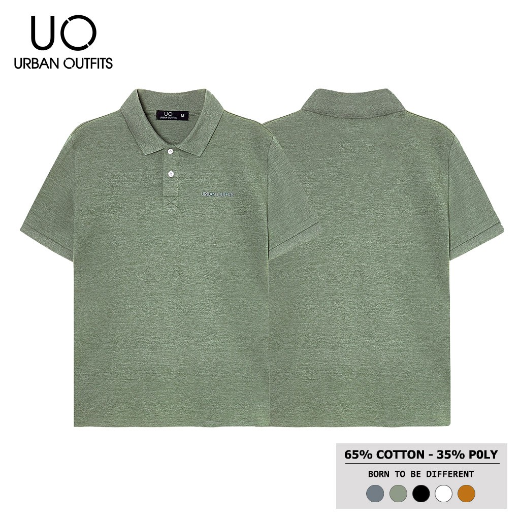 Áo Thun Cổ Bẻ Nam Nữ URBAN OUTFITS In Chữ Nổi PLR02 Kiểu Tay Ngắn Form Suông Hàn Quốc Cotton 4 Chiều Local Brand | BigBuy360 - bigbuy360.vn