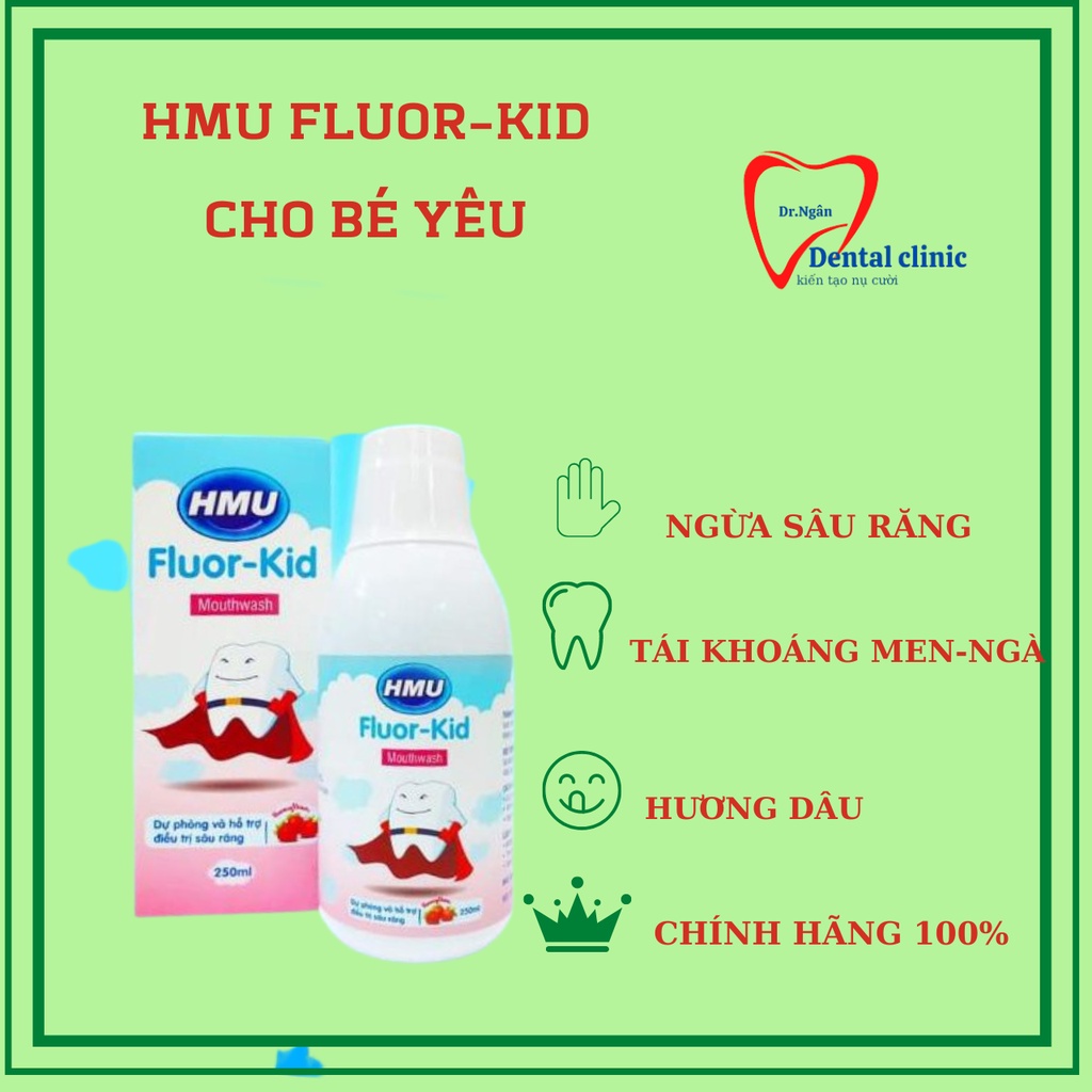 Nước Súc Miệng HMU KID trẻ em HMU- Nước súc miệng dự phòng chống sâu răng