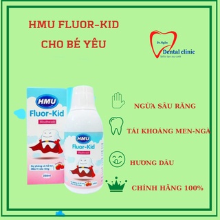 Nước súc miệng hmu kid trẻ em hmu- nước súc miệng dự phòng chống sâu răng, hôi miệng trẻ em đh y hà nội chính hãng