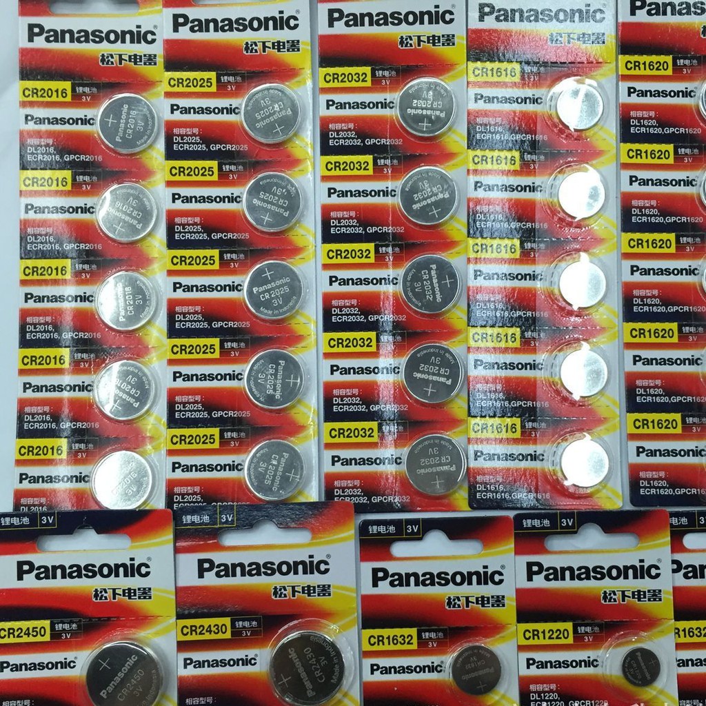 Pin Cúc Áo Panasonic CR2032-CR2016-CR1220-CR1620-CR1616-CR1632-CR2025-CR1216  3V Lithium