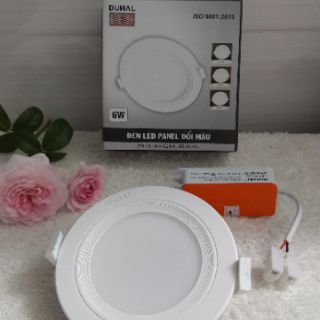 Đèn Led panel âm trần đổi màu 6W Duhal