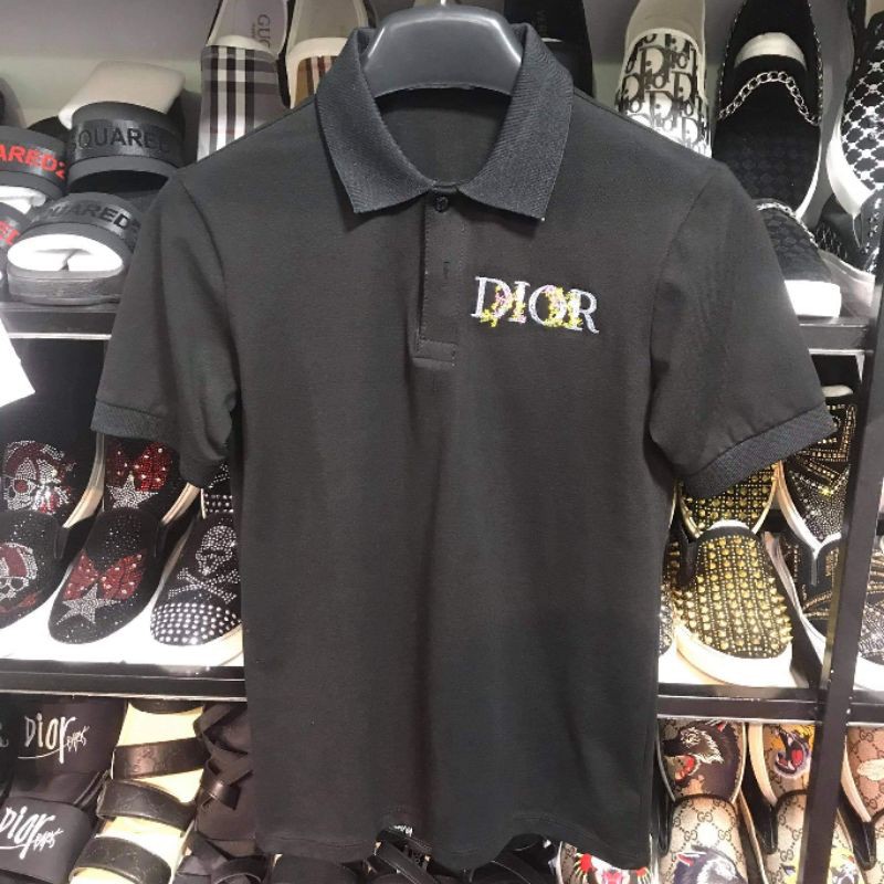 (Ảnh thật) Áo polo dior thêu hoa- áo phông dày dặn-Cancer Fashion | BigBuy360 - bigbuy360.vn