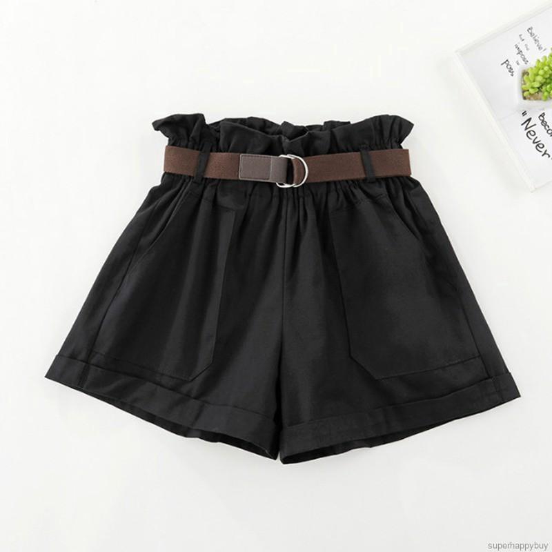 Quần sọt lưng thun co giãn thiết kế dáng rộng che khuyết điểm