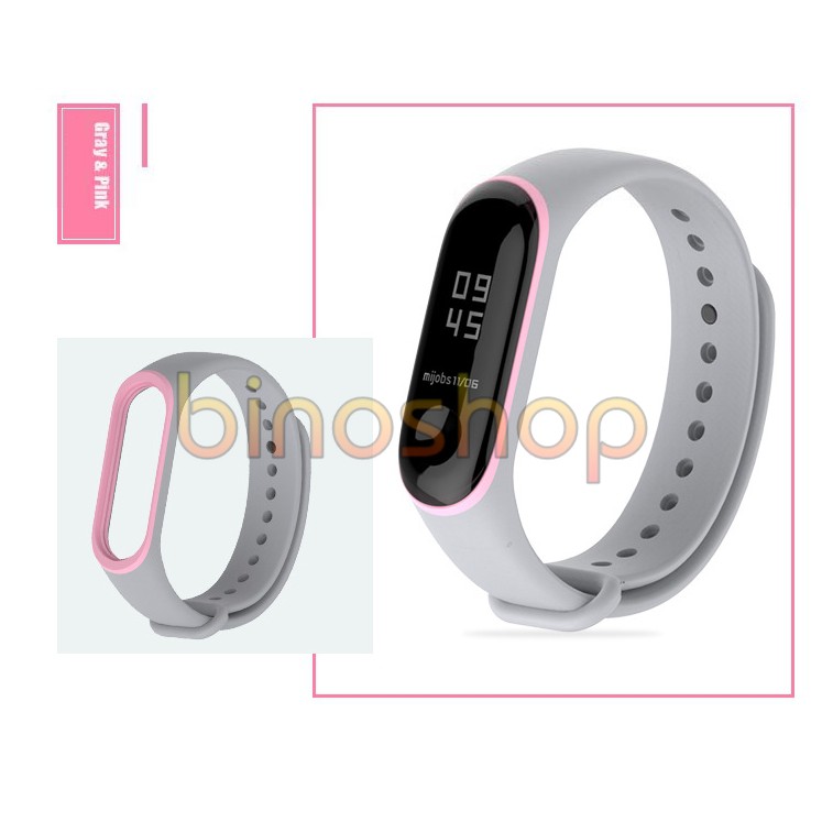 Dây đeo thay thế Xiaomi Miband 4 Viền màu - Mijobs