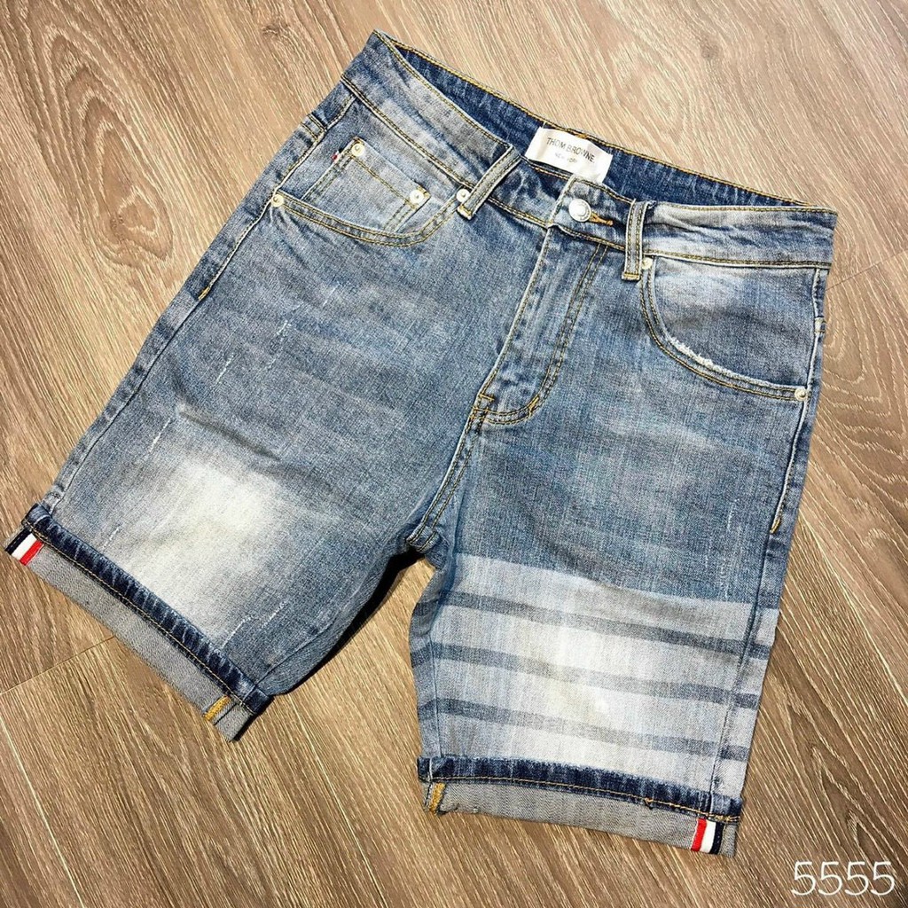 Short Jean Nam Cao Cấp Dsquare Hai Màu Xanh/Đen