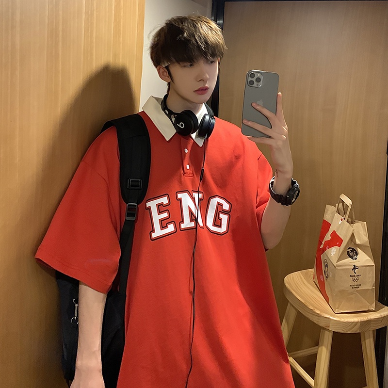 Áo polo Ngắn Tay Form Rộng Thời Trang Dành Cho Nam