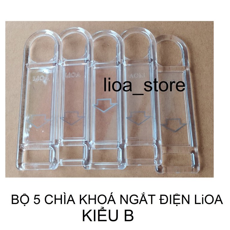 BỘ CÔNG TẮC NGẮT ĐIỆN LiOA vanlock DÙNG CHÌA KHOÁ và thẻ từ  HÀNG CHÍNH HÃNG