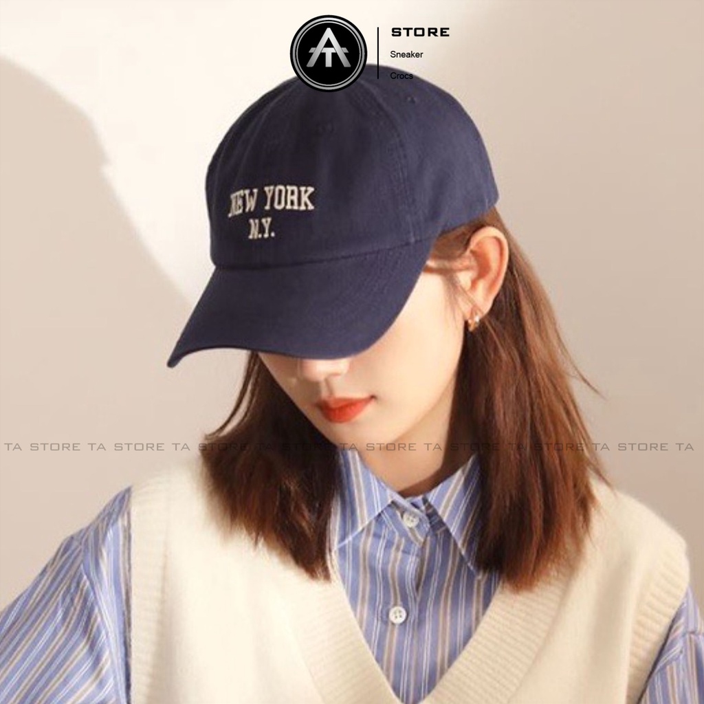 Mũ lưỡi trai NewYork thêu Ta Store thời trang, phong cách nón kết nữ Hàn Quốc cao cấp