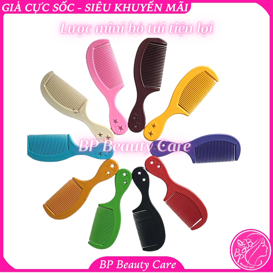 Lược chải tóc mini dễ thương 10 màu bỏ túi tiện lợi 12cm