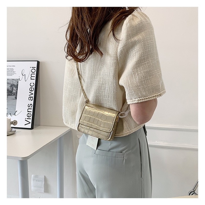 Túi Đeo Chéo Hình Vuông Nhỏ Họa Tiết Vân Đá Đơn Giản NB00161