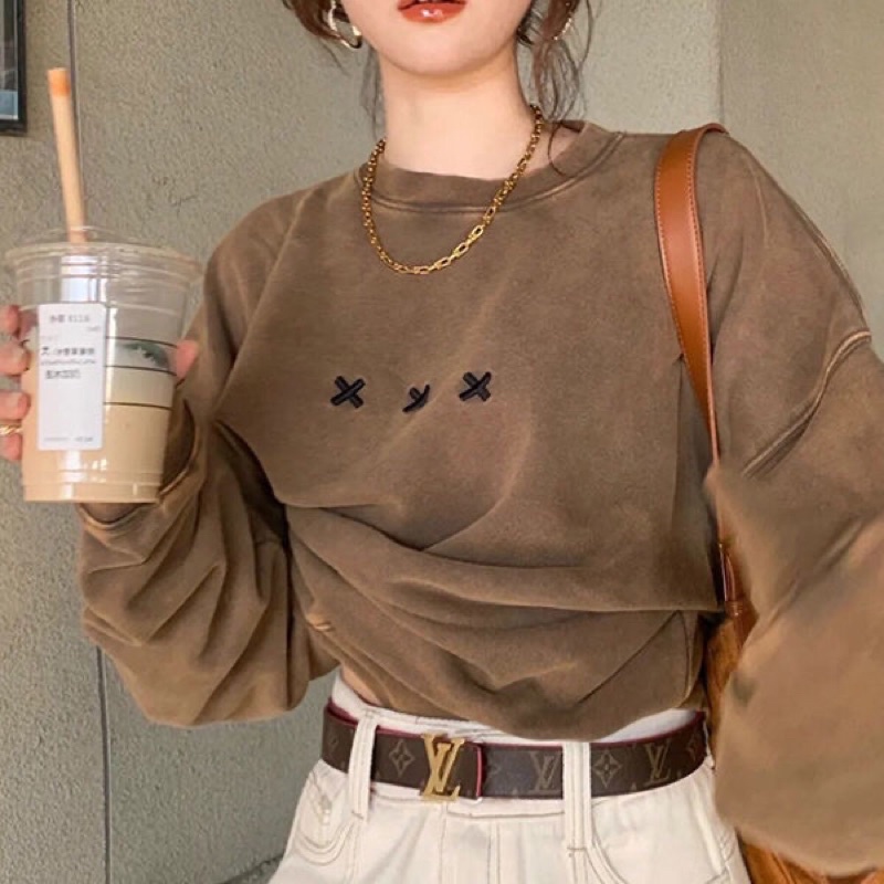 Áo nỉ sweater chữ X trước ngực đủ size