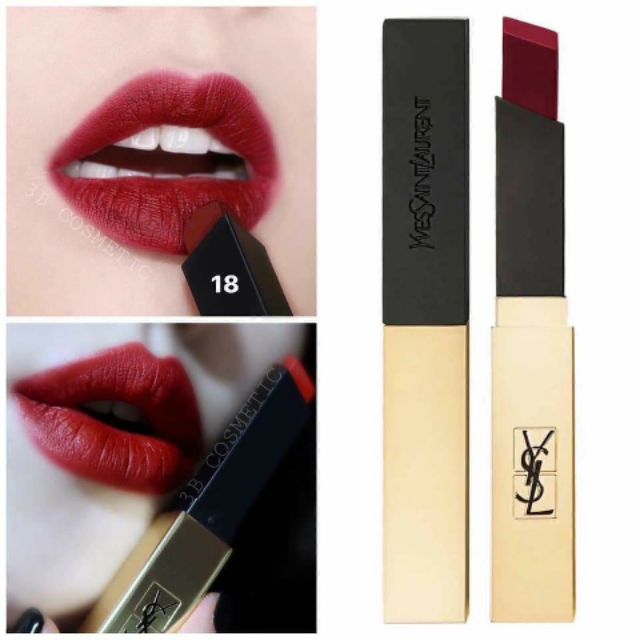 Son YSL Slim 18 màu đỏ rượu vang