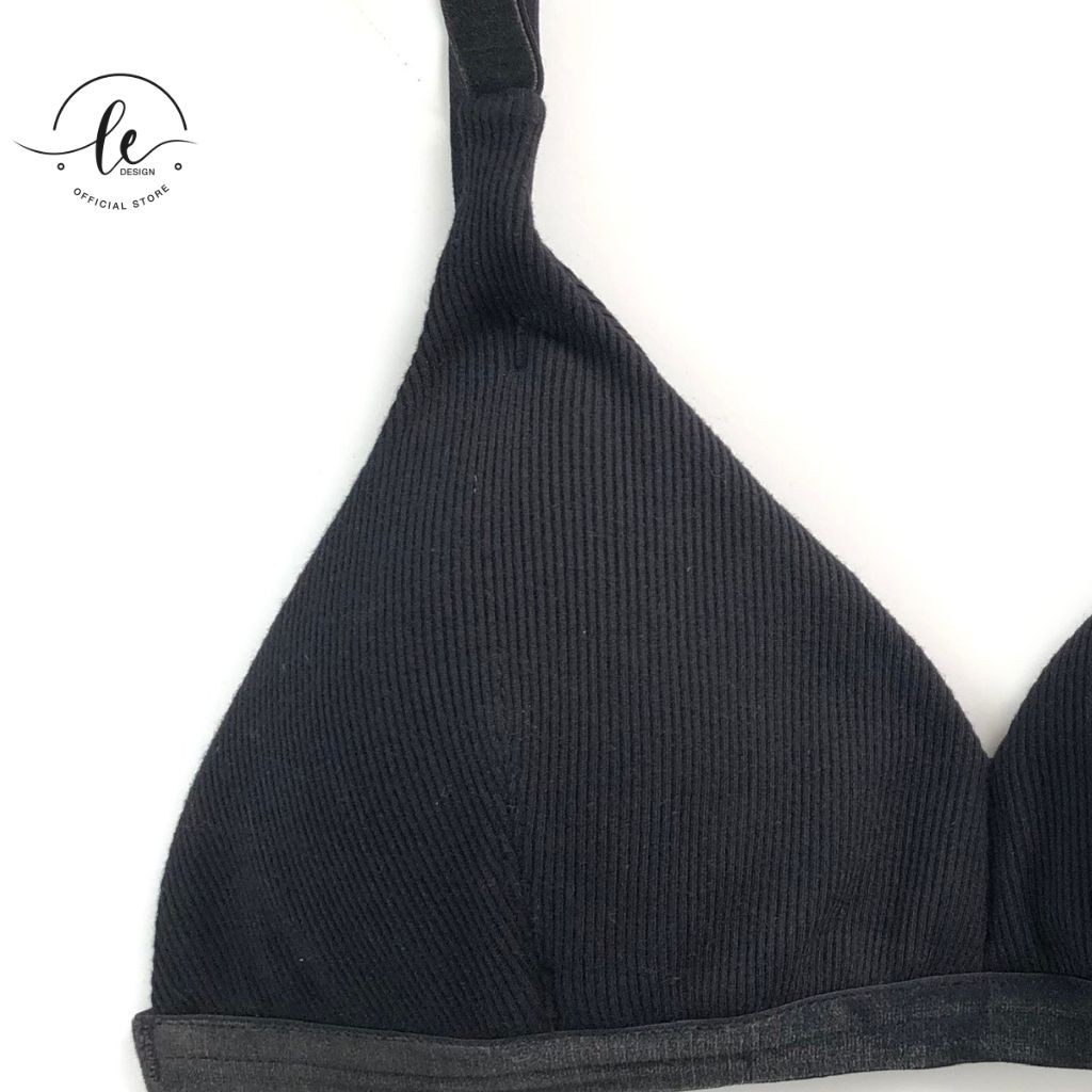 Áo Ngực Không Gọng LE.DESIGN Phối Dây Nhung Xanh Chất Liệu Cotton Thấm Hút Mồ Hôi Có Đệm Mút | BigBuy360 - bigbuy360.vn