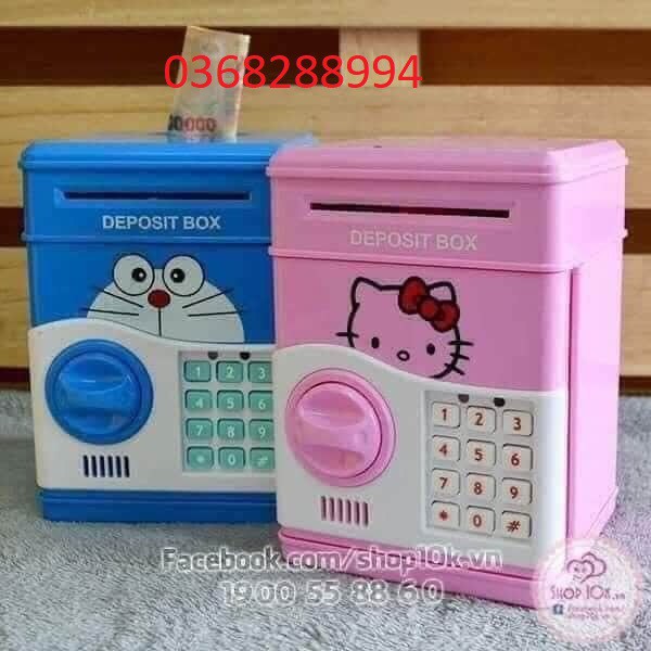 Két đựng tiền mini hình Hello Kitty và Doremon cho các bé