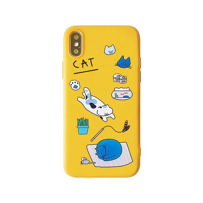 Ốp điện thoại silicon mềm in hình mèo xinh xắn cho iPhone 6 6S 6+ 6S+ 7 7+ 8 8+ X XR XS XSMax | BigBuy360 - bigbuy360.vn