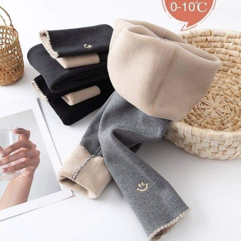 Quần legging lót nỉ bé gái siêu ấm