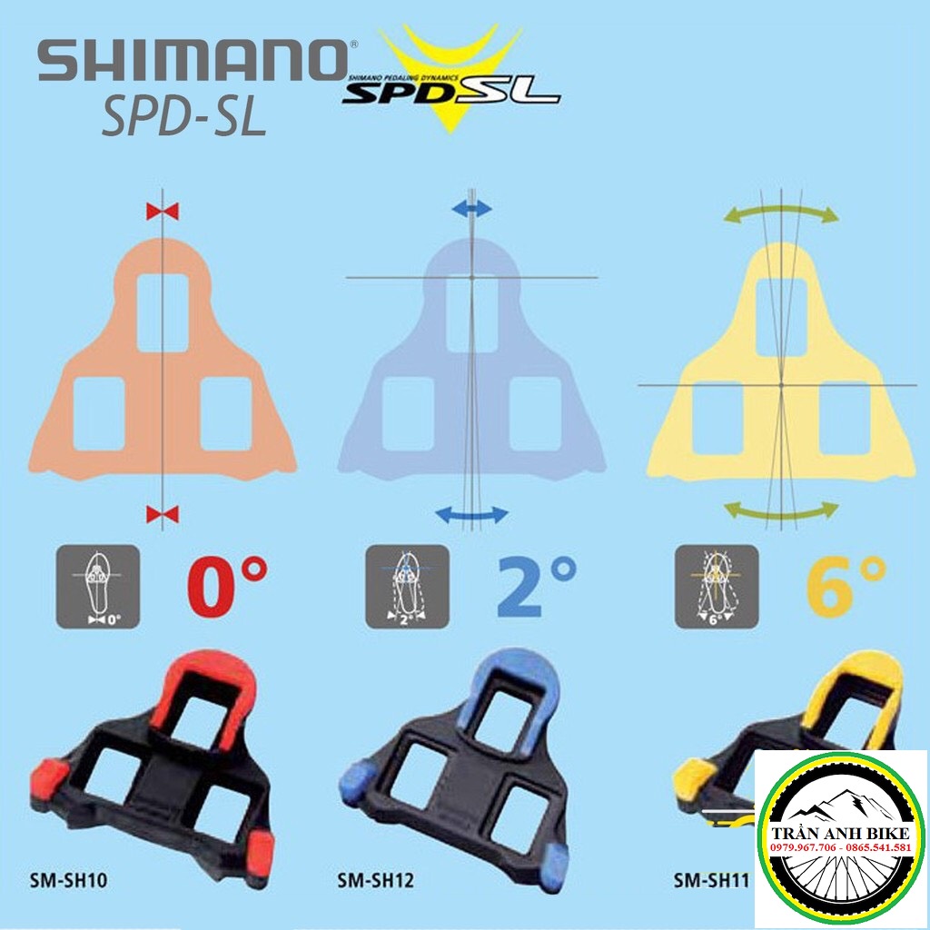 Can cá pedan xe đạp road SHIMANO SPD-SL Cleats SM-SH10 / SM-SH11 / SM-SH12