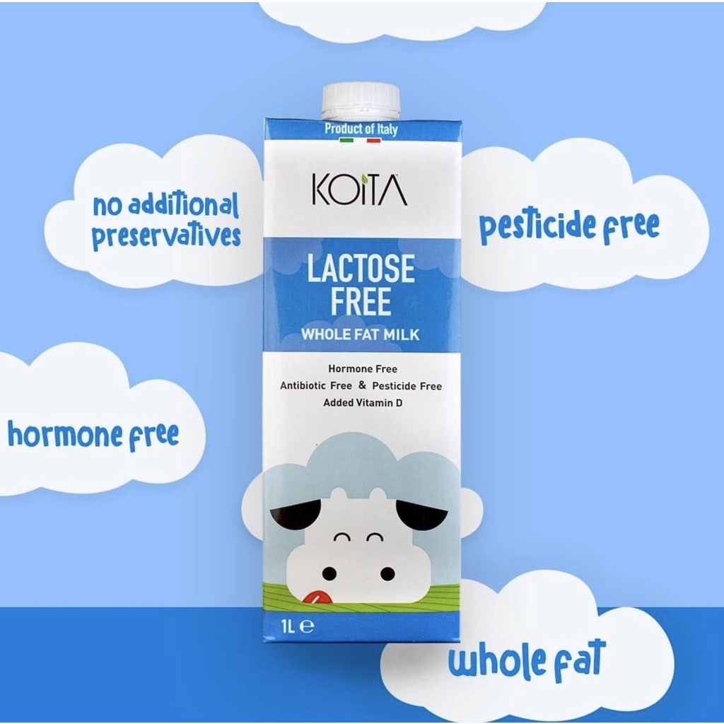 Sữa bò nguyên kem không Lactose Koita - 1 LÍT