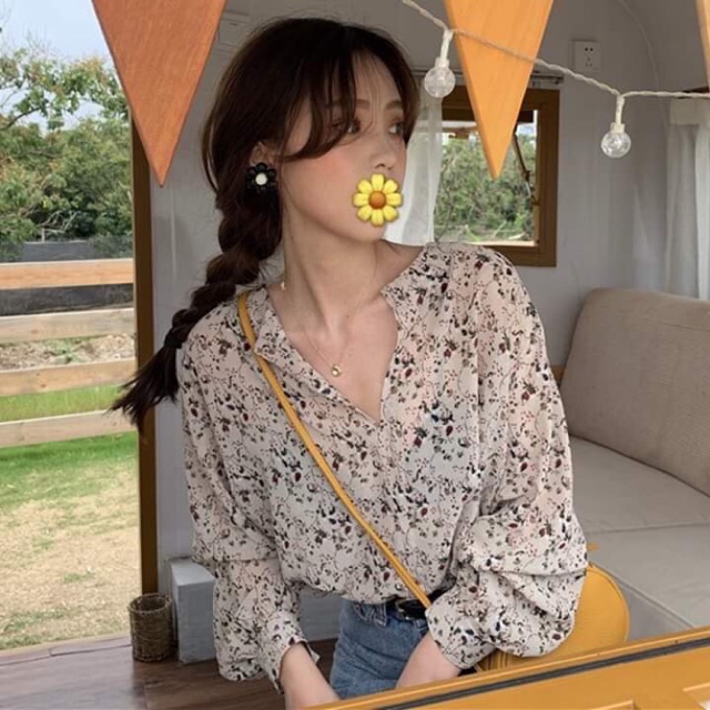 (Order) Áo sơ mi hoa nhí Ulzzang