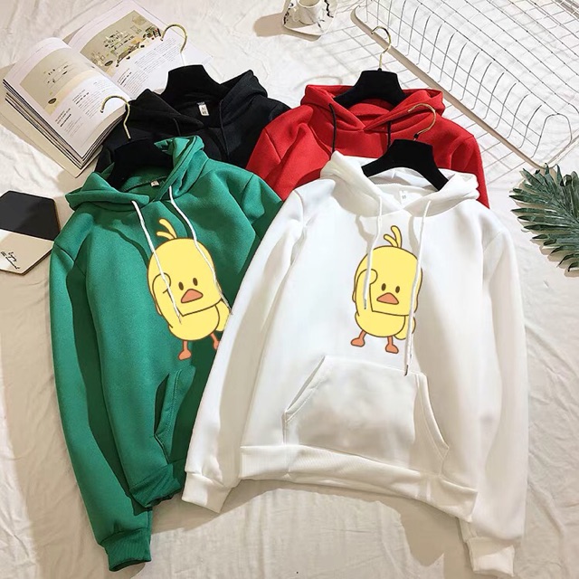 (Mua 1 tặng 1 phần quà ) Áo quảng châu, nỉ bông cao cấp, form ulzzang, có ngoại cỡ , BIGsize , hoodie chú vịt kute