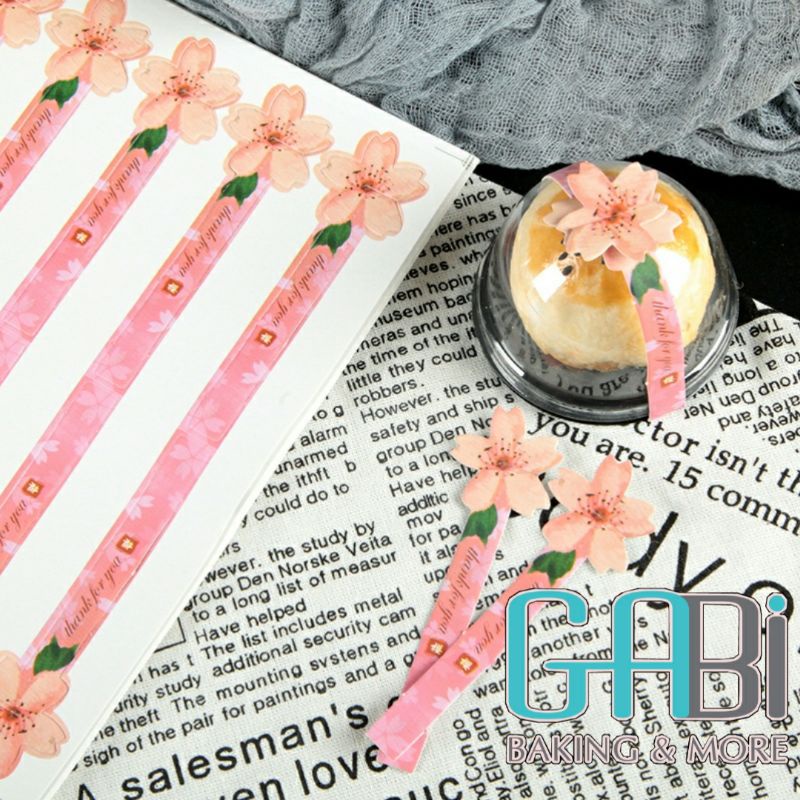 Sticker dán 2 đầu hoa cài (5 miếng/bảng)