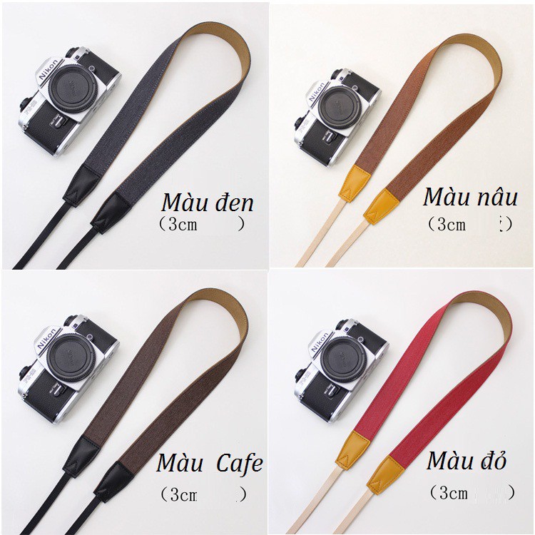 Dây máy ảnh shetu bản rộng (3cm)